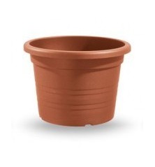 MACETA PLASTICO CILINDRO 24CM TERRACOTA