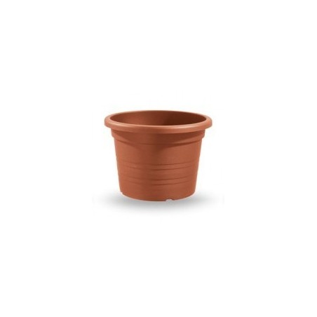 MACETA PLASTICO CILINDRO 24CM TERRACOTA