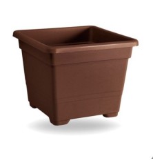 MACETA PLASTICO CUADRADA 54CM TERRACOTA