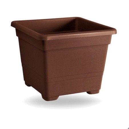 MACETA PLASTICO CUADRADA 54CM TERRACOTA