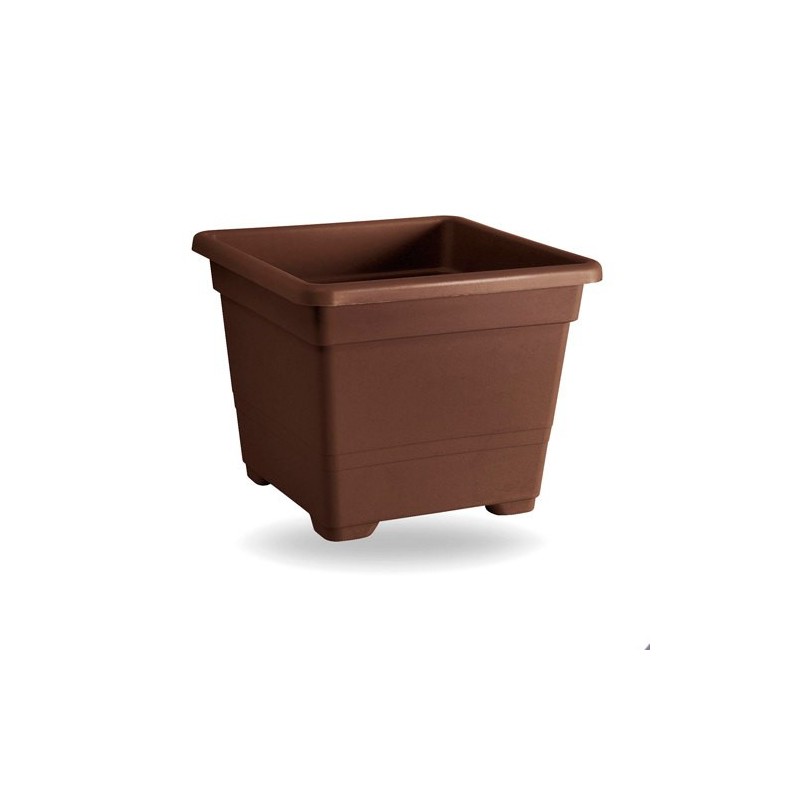 PLATO PLASTICO CUADRADO 50CM TERRACOTA