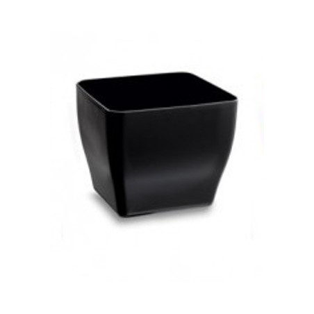 MACETA LIVING C/RUEDAS 35CM CUADRADA NEGRA