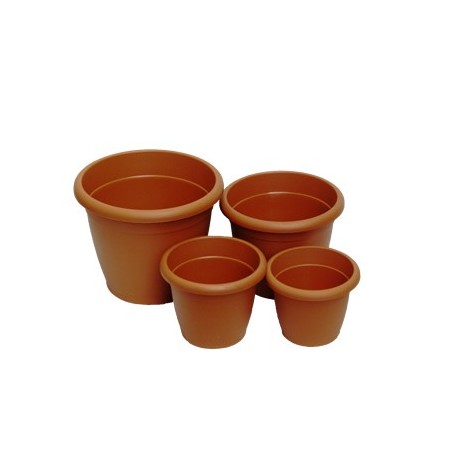 MACETA PLASTICO COLOR TERRACOTA NAXOS