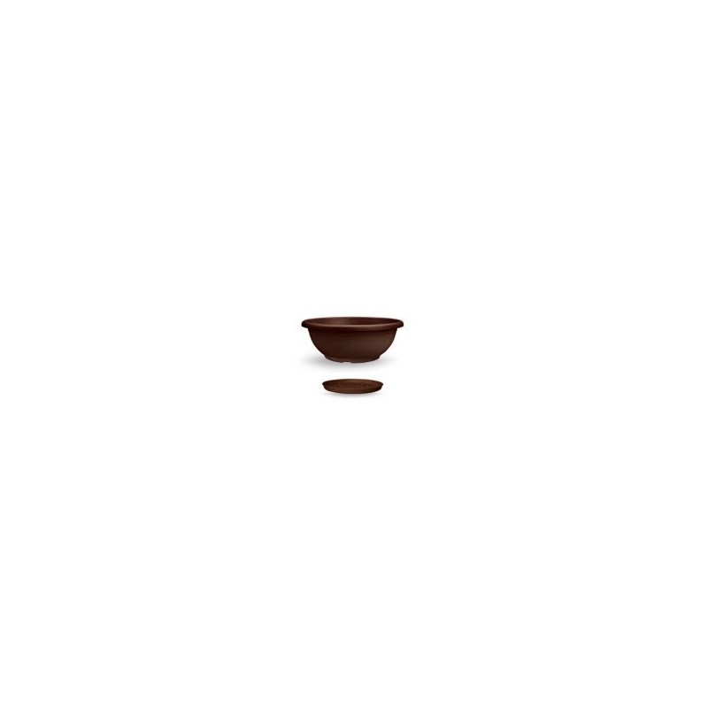 TARRINA CON PLATO 30CM NAXOS BRONCE