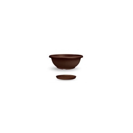 TARRINA CON PLATO 30CM NAXOS BRONCE