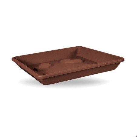 PLATO PLASTICO CUADRADO 30CM BRONCE
