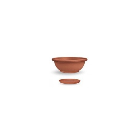 TARRINA CON PLATO 40CM NAXOS TERRACOTA