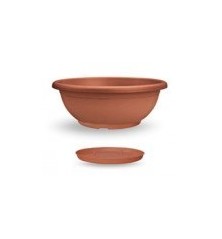 TARRINA PLASTICO CON PLATO NAXOS TERRACOTA