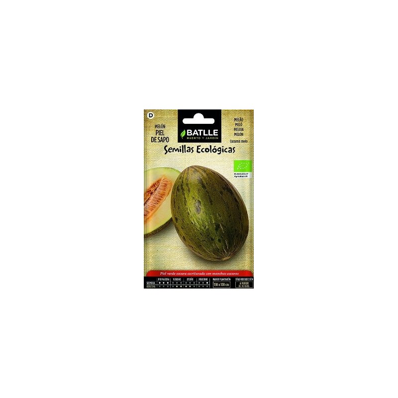 SEMILLAS ECOLOGICAS MELON PIEL DE SAPO 2GR
