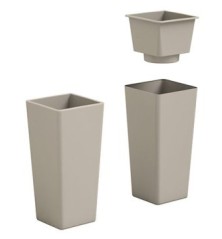 MACETA CLOU CUADRADA 65CM ALTO AVANA