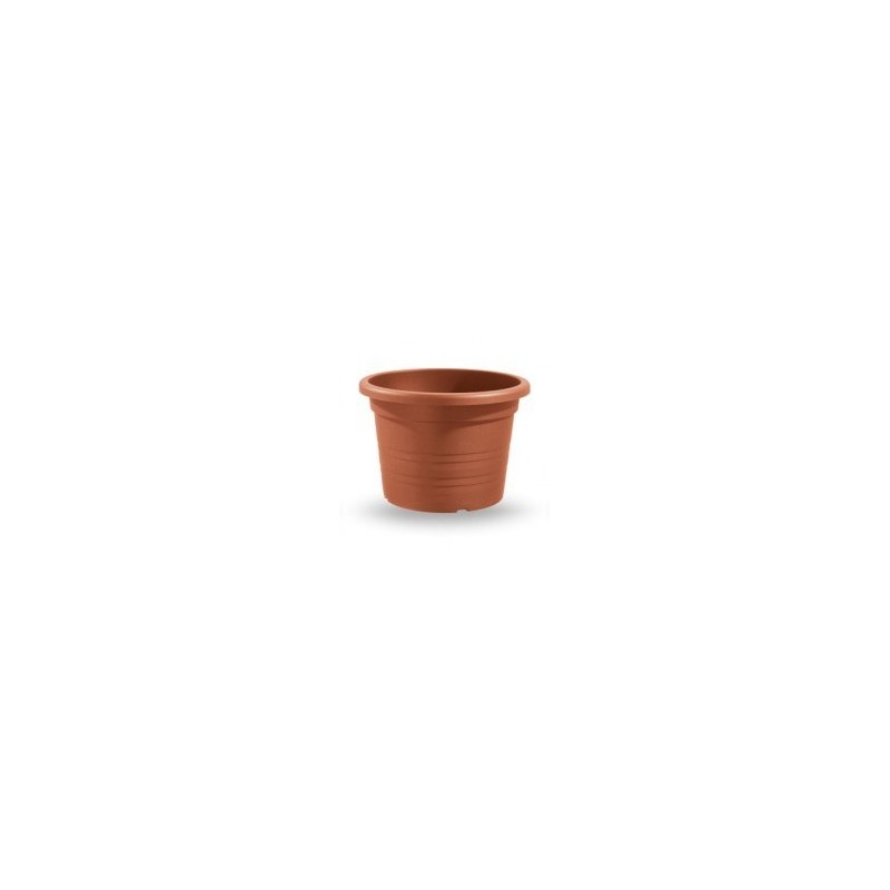 MACETA PLASTICO CILINDRO 18CM TERRACOTA